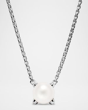 Pearl Classics Necklace with Diamonds in Silver, 16-18"L