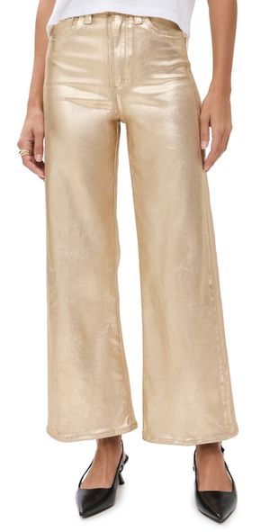 Joe's Jeans The Mia High Rise Wide Ankle Foil Jeans Gold Foil 29