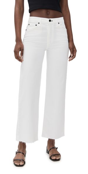 ASKK NY Crop Wide Leg Twill Pants Ivory 33