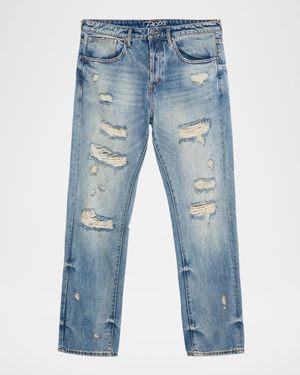 Men's Sapporo Distressed Denim Relaxed-Fit Jeans