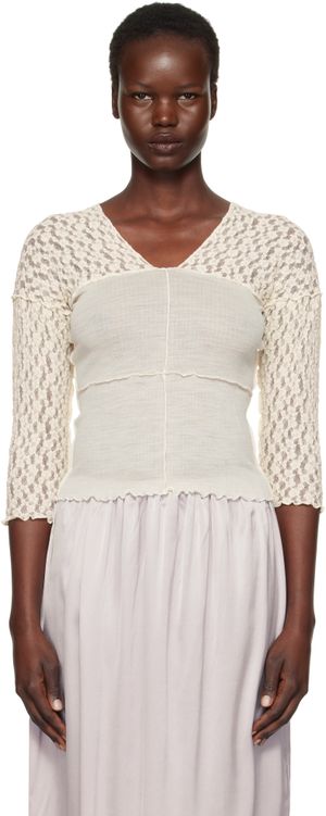 Baserange Off-White Nehru Long Sleeve T-shirt