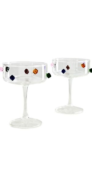FAZEEK Jewel Coupes Set of 2 Multi One Size