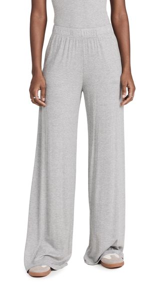 SPRWMN Rib Wide Leg Pants Heather Grey L