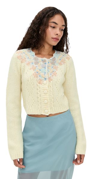 Free People Pixie Cardigan Ivory L