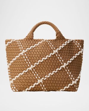 St. Barths Medium Striped Woven Tote Bag