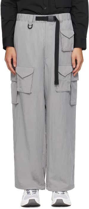Y-3 Gray Belted Cargo Pants