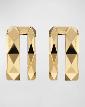 Link to Love Huggie Earrings in 18k Yellow Gold