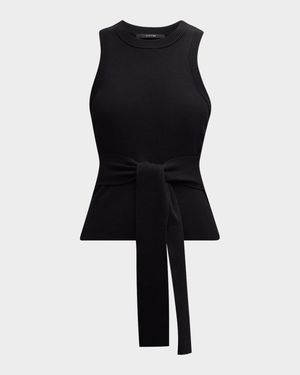 Molly Sleeveless Racerback Tie-Front Top