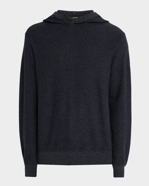 Men's Geo Jacquard Long-Sleeve Hoodie