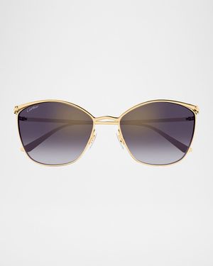 Panthère Cat-Eye Metal Sunglasses