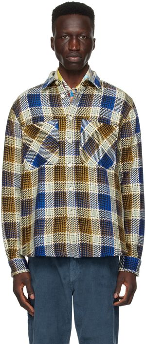 PS by Paul Smith Blue & Brown Check Shirt