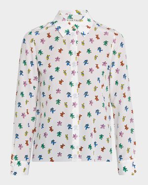 Rainbow Bears Willa Placket Top