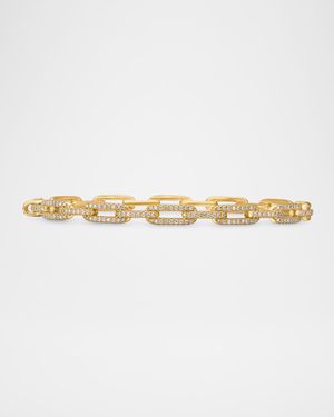 4mm Stax Chain Link Bracelet in 18K White Gold