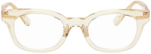 YUICHI TOYAMA. Beige LCY Glasses