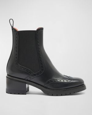 Hagar Brogue Wing-Tip Chelsea Boots