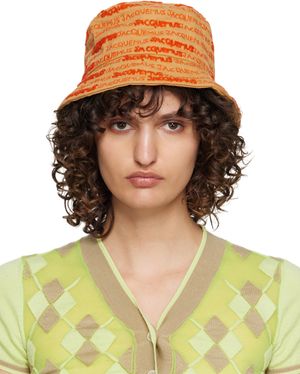 JACQUEMUS Beige Le Raphia 'Le Bob Bordado' Bucket Hat