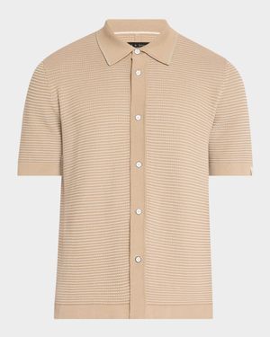 Men's Jonah Textured Stripe Button-Down Shirt