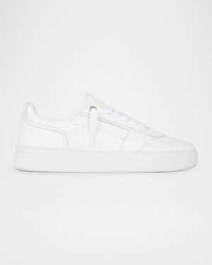 Men's Initial Leather Low-Top Sneakers