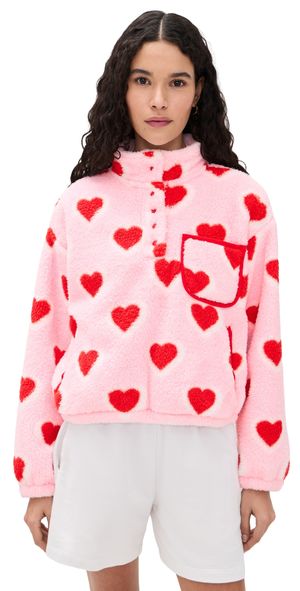 PJ Salvage Fleece Pullover Pink XL