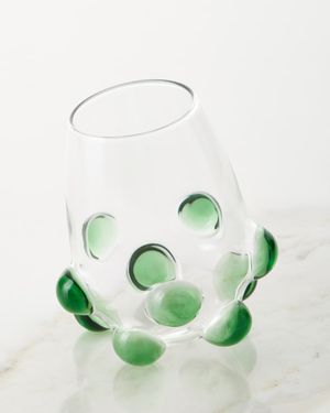 Bubble Wine Glass, Green