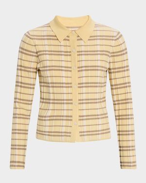 Plaid Elle Button-Front Shirt