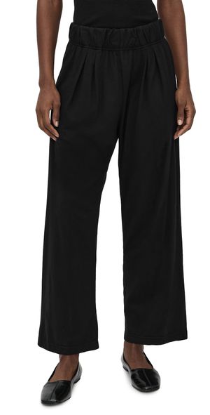 Les Tien Penny Pleat Front Pants Jet Black L