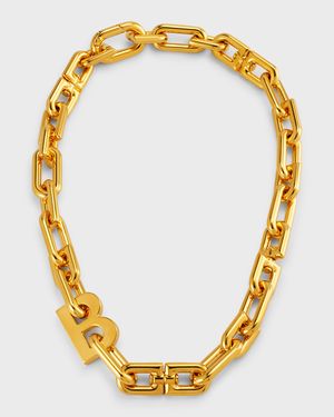 B Chain Thin Necklace