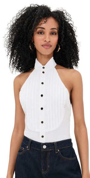 Ronny Kobo Delilah Bodysuit White M