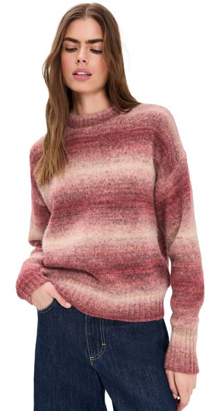 Madewell Space-Dyed Drop-Shoulder Sweater Pink Spacedye XS