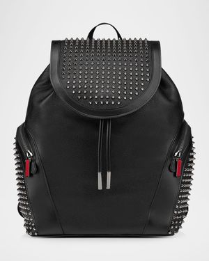Men's Funky Spikes Leather Backpack