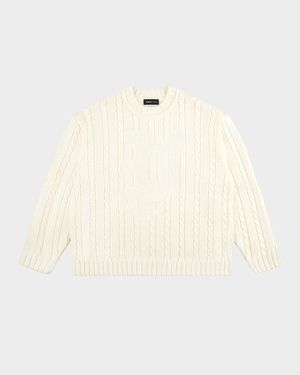 Men's Wool Cable Sweater