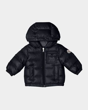 Boy's Mesles Hooded Down Jacket, Size 6M-3