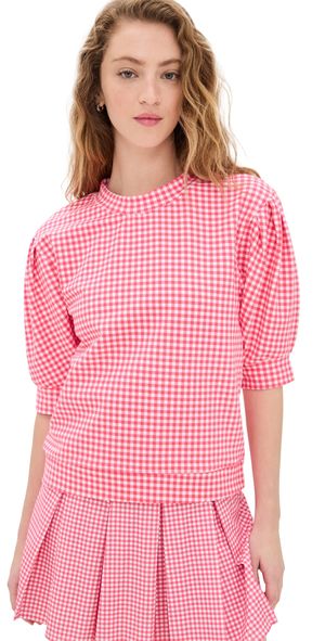 Addison Bay Lightweight Cedar Pullover Guava Gingham XL