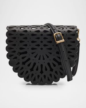 McCall Laser Cutout Leather Crossbody Bag