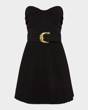 Lucine Strapless Pleated Mini Dress
