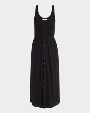 Fenix Sleeveless Mixed Media Midi Dress