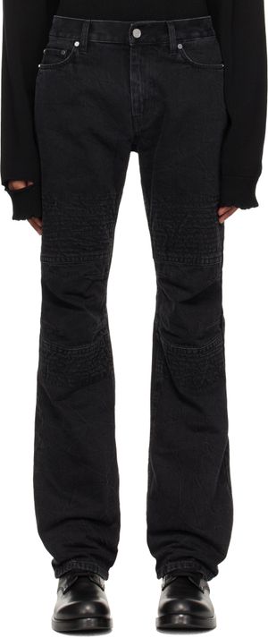 Helmut Lang Black Moto Worker Jeans