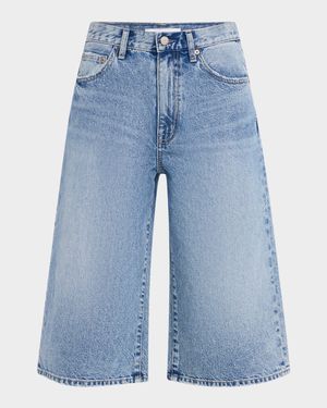 Linden High-Rise Long Denim Shorts