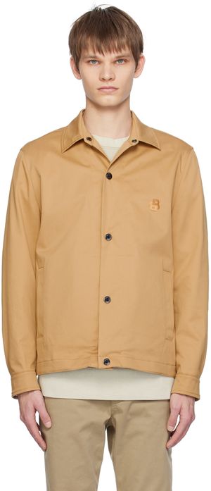 BOSS Tan Relaxed-Fit Jacket