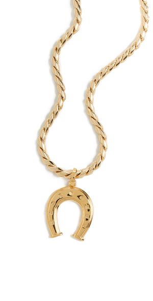 Martha Calvo Horseshoe Necklace Gold One Size