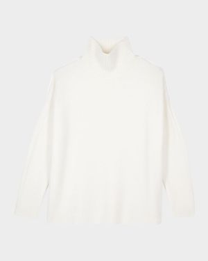 Mock-Neck Cashmere-Blend Sweater
