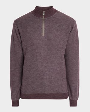 Men's West Merino Wool Quarter-Zip Sweater