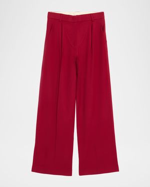 Perla Tailored Straight-Leg Trousers