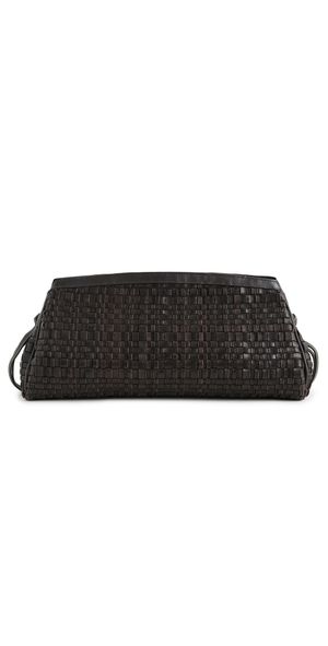 STAUD Maude Soft Clutch Espresso Woven One Size