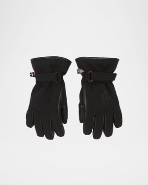 Girl's Logo-Print Ski Gloves, Size S-L