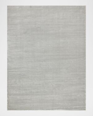 Velutto Hand-Loomed Light Silver Rug, 10' x 14'