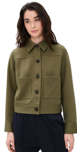 Vince Cropped Jacket Dark Olive Stone XXS