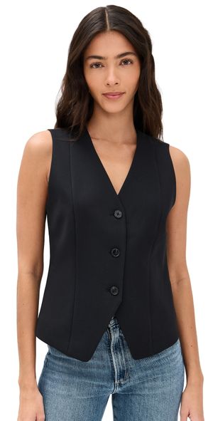 LE BOP Jacey Neck Vest Black S