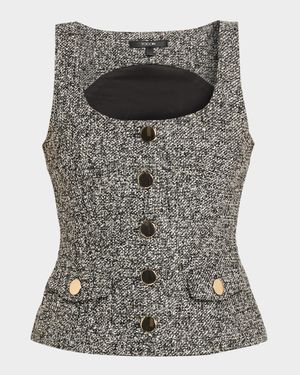 Georgia Tweed Vest Top