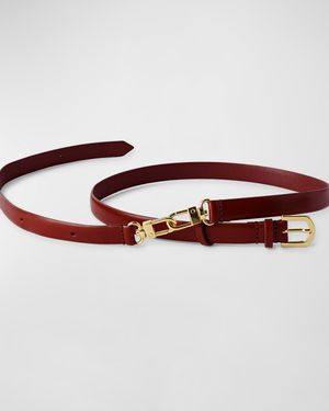 Double Clasp Leather Belt